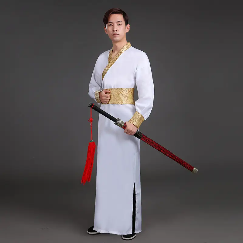 Ancient Hanfu Chivalrous Male Costume Black Red - Image 13