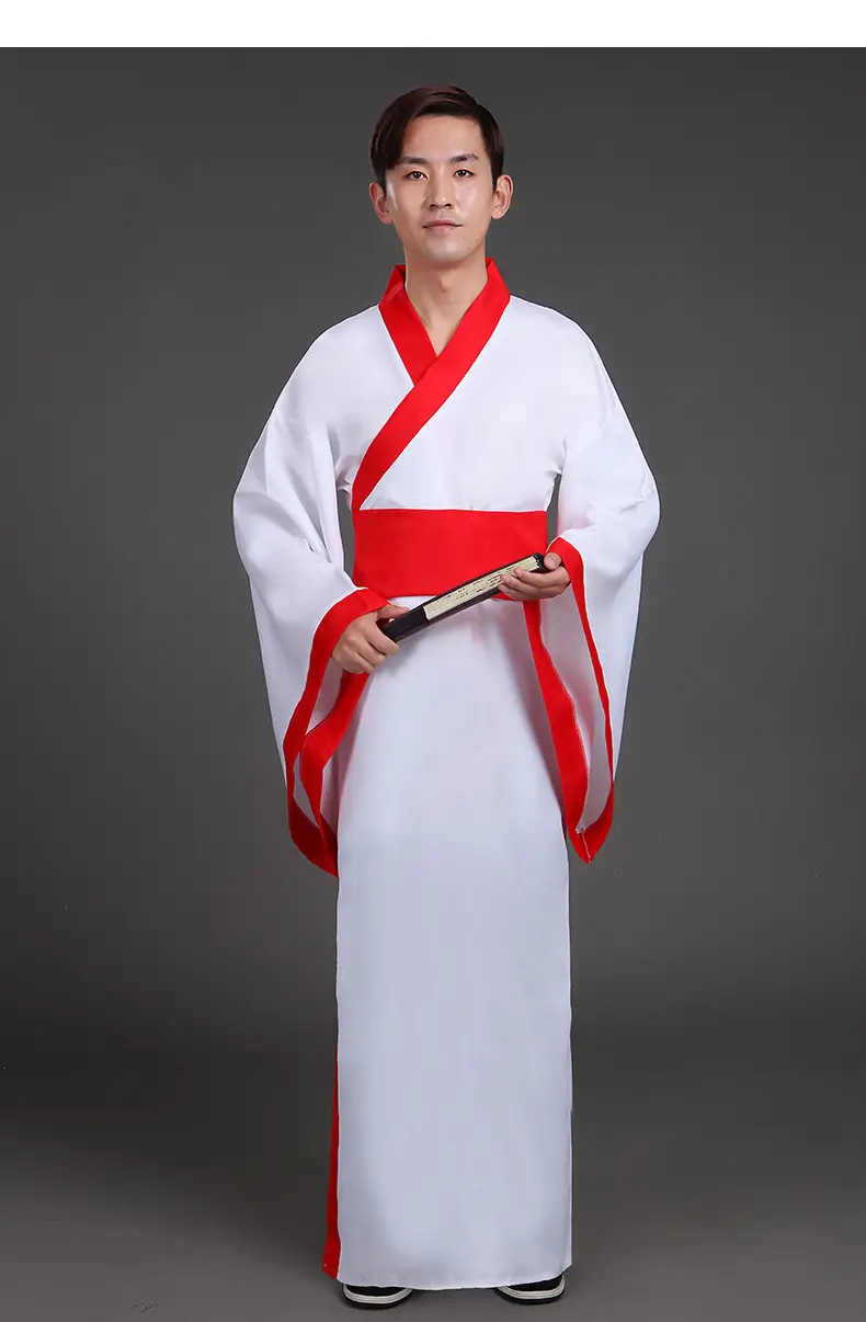 Ancient Hanfu Chivalrous Male Costume Black Red - Image 15