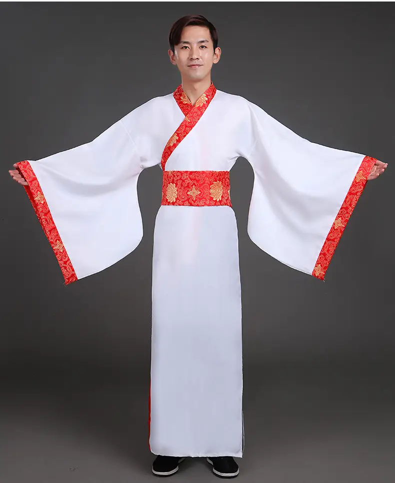 Ancient Hanfu Chivalrous Male Costume Black Red - Image 16