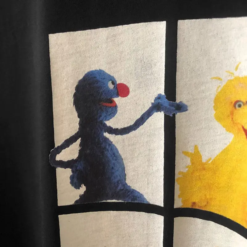 Unisex Sesame Street Cartoon T-Shirt Black 2025 - Image 3