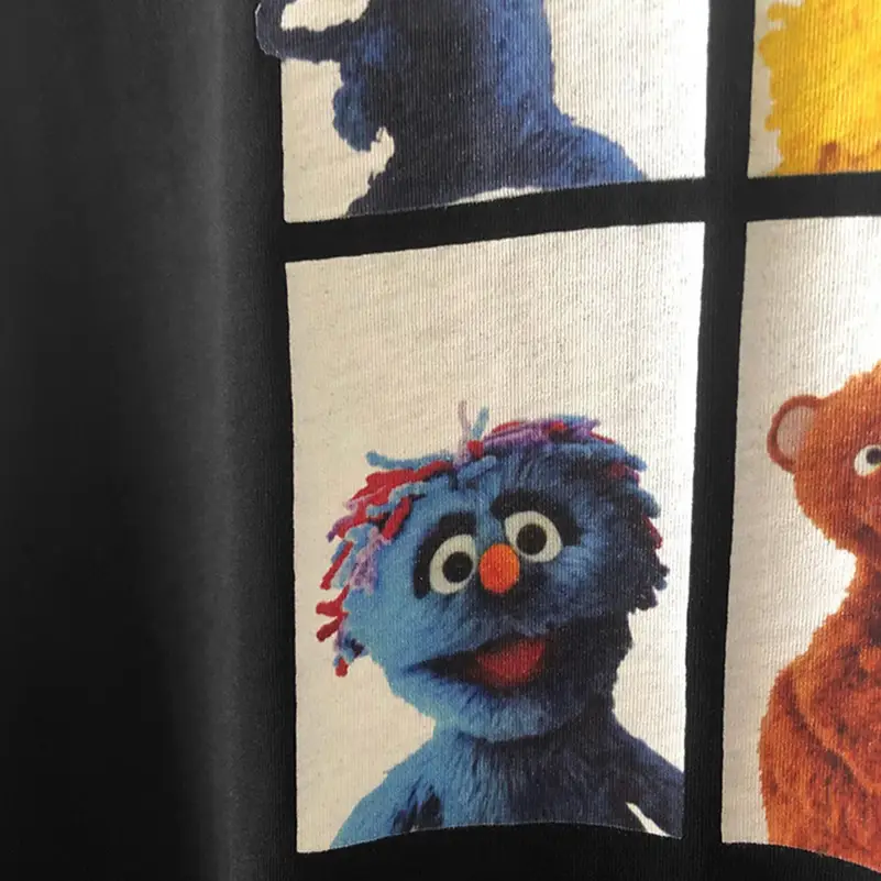 Unisex Sesame Street Cartoon T-Shirt Black 2025 - Image 4