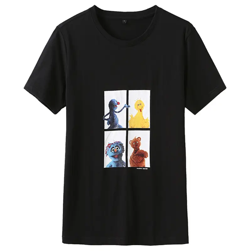 Unisex Sesame Street Cartoon T-Shirt Black 2025 - Image 5