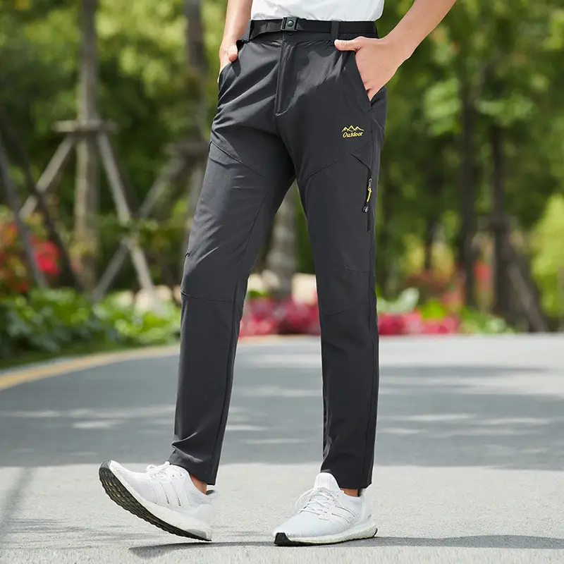 Men's Black Multi-Pocket Cargo Pants Plus Size - Image 10