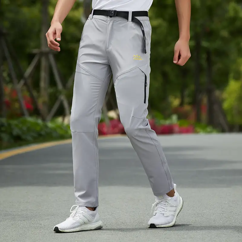Men's Black Multi-Pocket Cargo Pants Plus Size - Image 2
