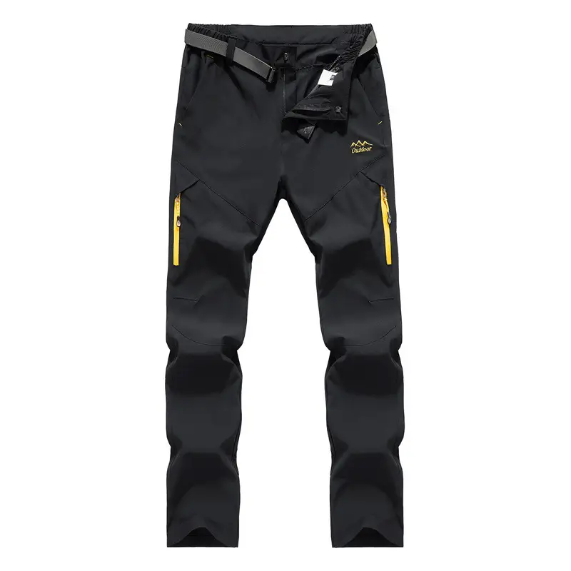 Men's Black Multi-Pocket Cargo Pants Plus Size - Image 4