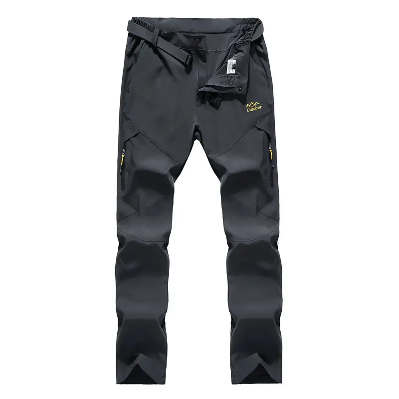 Men's Black Multi-Pocket Cargo Pants Plus Size - Image 6