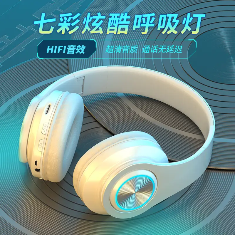 Luminous Bluetooth Headset with RGB Light & Bass - Image 14