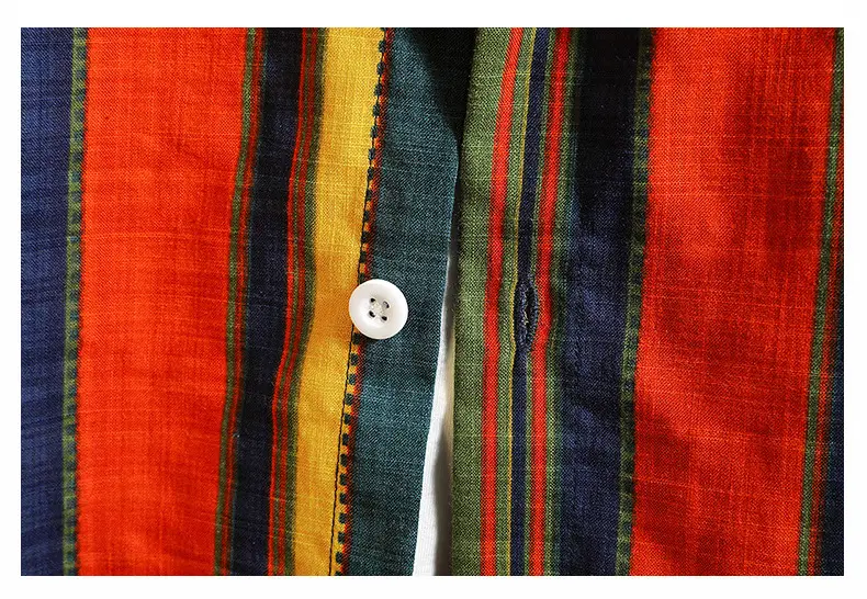 Men Korean Style Striped Short Sleeve Shirt — feature 17