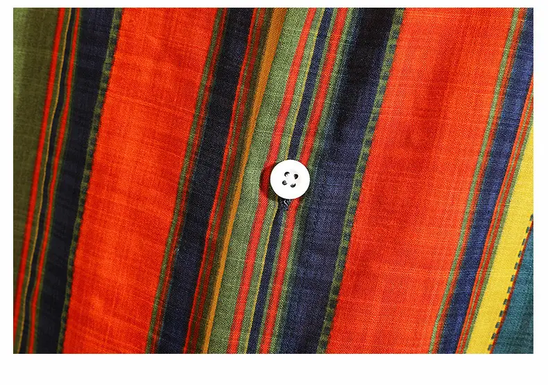 Men Korean Style Striped Short Sleeve Shirt — feature 18