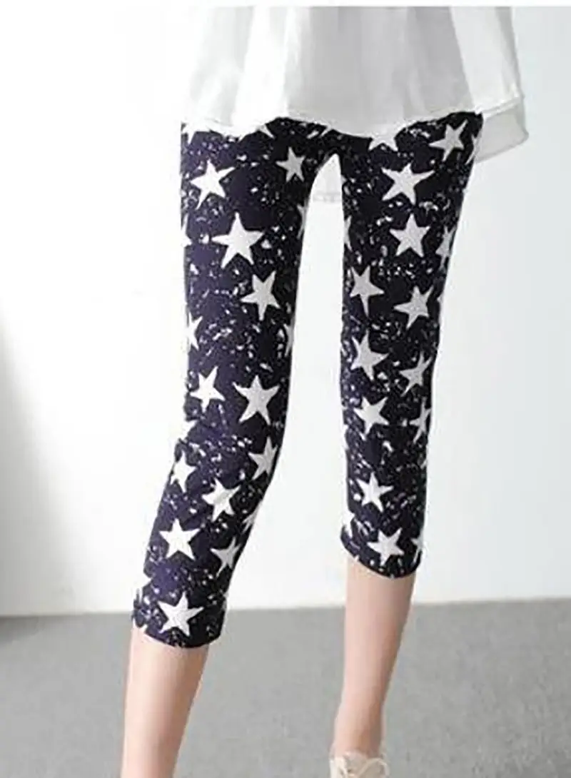 Women Slimming Floral Leggings Large High Waist - Image 2