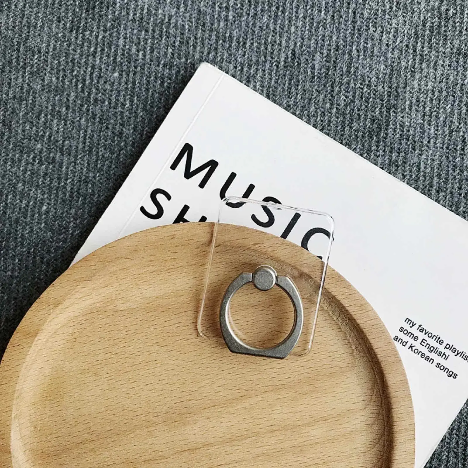 Transparent Crystal Mobile Phone Buckle Rings — feature 15