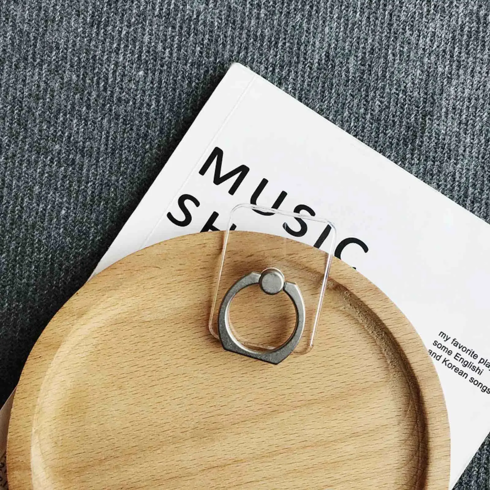 Transparent Crystal Mobile Phone Buckle Rings — feature 17