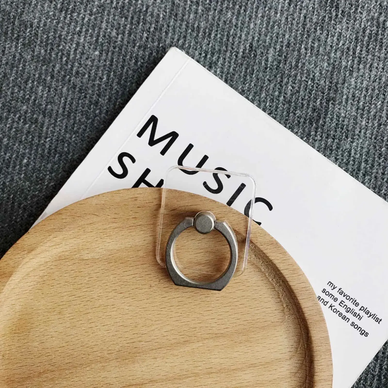 Transparent Crystal Mobile Phone Buckle Rings — feature 20