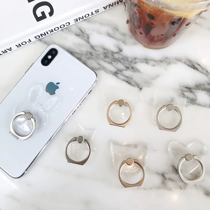 Transparent Crystal Mobile Phone Buckle Rings — feature 7