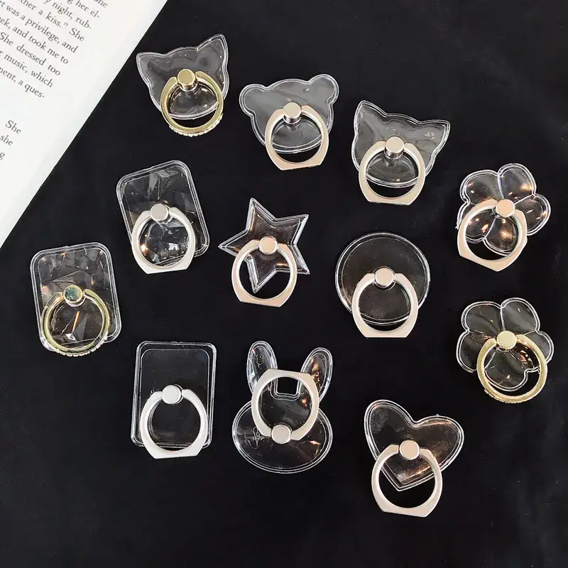 Transparent Crystal Mobile Phone Buckle Rings — feature 8