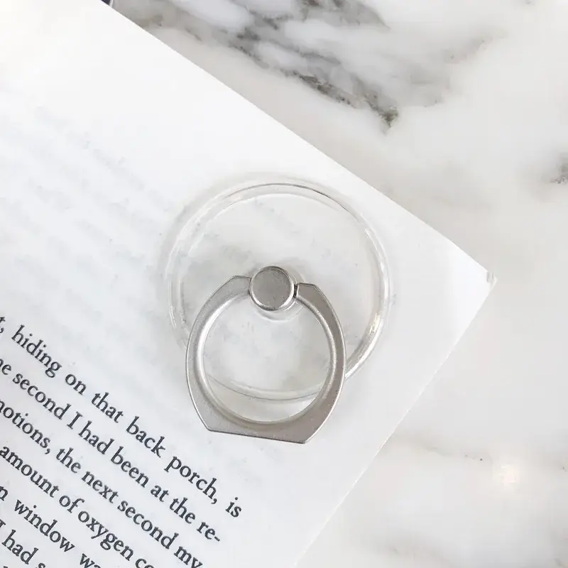 Transparent Crystal Mobile Phone Buckle Rings - Image 2