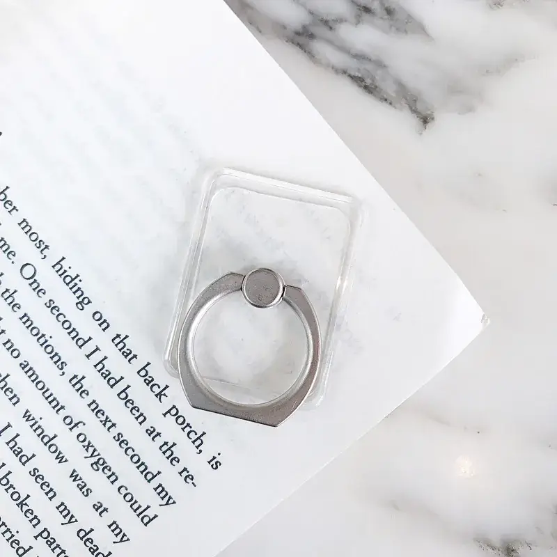 Transparent Crystal Mobile Phone Buckle Rings - Image 3