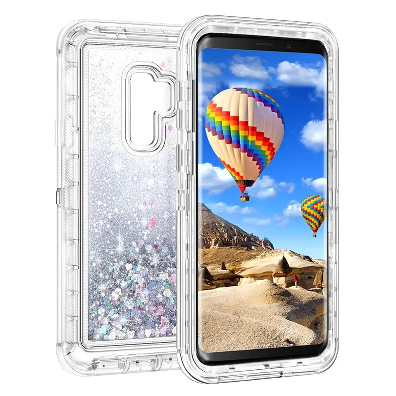 Samsung S9 Plus Phone Case Liquid Sand 3-in-1 Anti-Drop Protective Cover