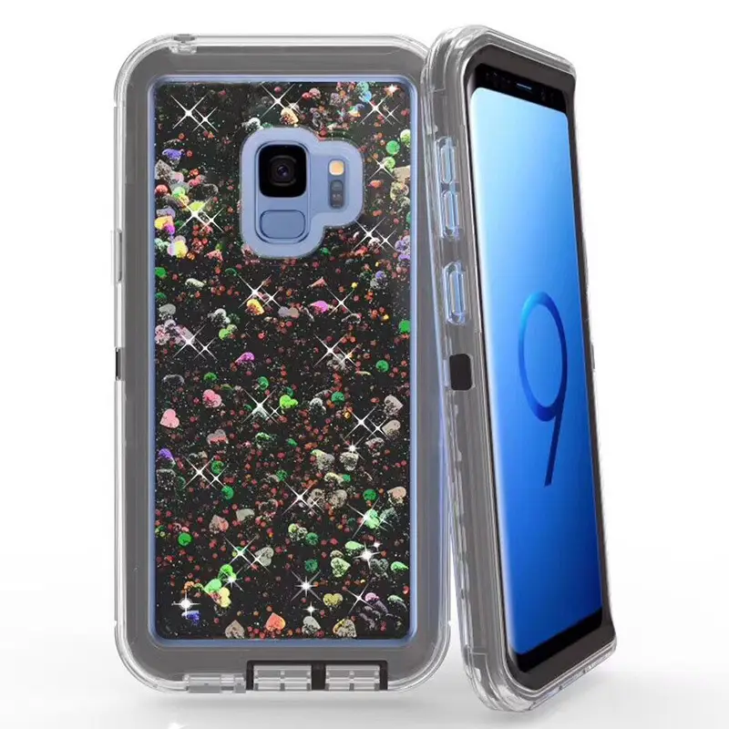 Samsung S9 Plus Phone Case Liquid Sand 3-in-1 Anti-Drop Protective Cover