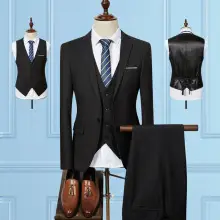 Men's Black Narrow Tie 5cm Satin Solid Color — feature 31