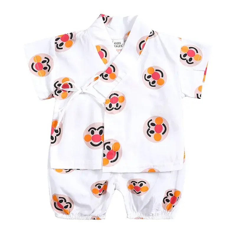 Toddler Pajamas Set Yellow White Pink Cotton Linen 25-Piece - Image 3