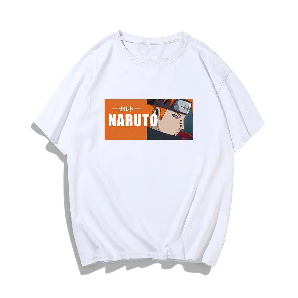 Naruto Anime Print Loose Fit T-Shirt Men Women Plus Size