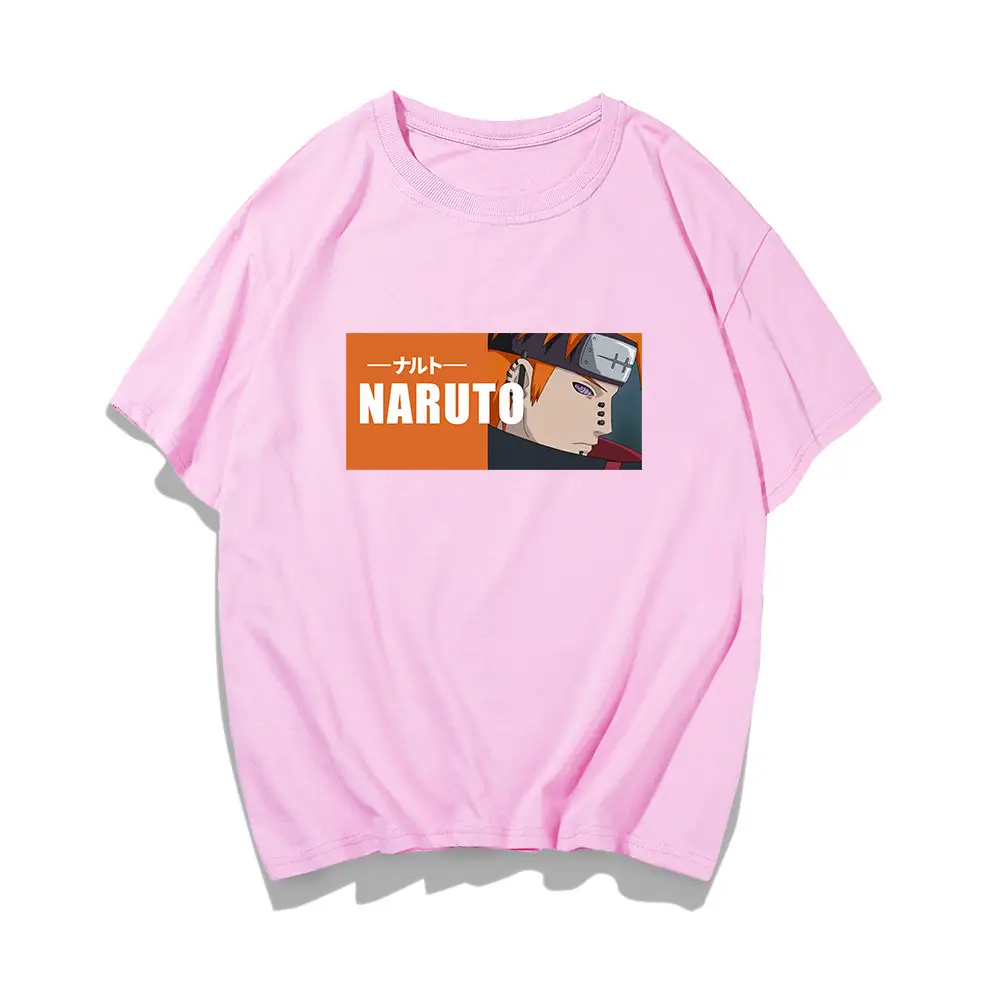 Naruto Anime Print Loose Fit T-Shirt Men Women Plus Size