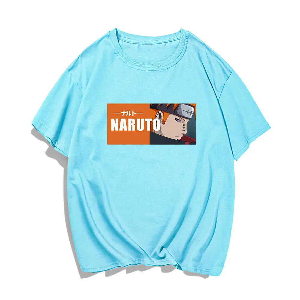 Naruto Anime Print Loose Fit T-Shirt Men Women Plus Size