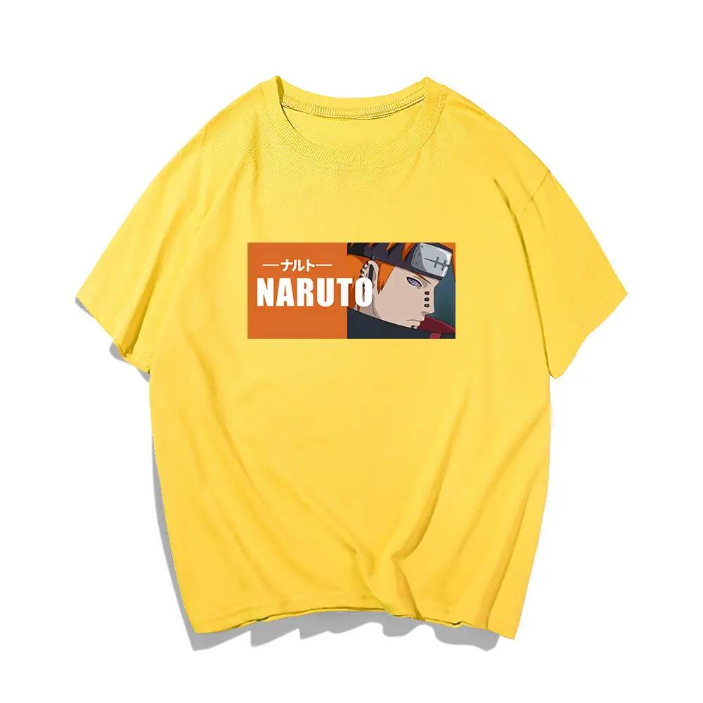 Naruto Anime Print Loose Fit T-Shirt Men Women Plus Size