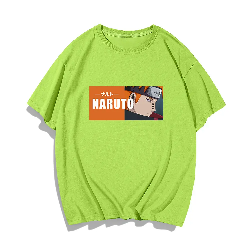 Naruto Anime Print Loose Fit T-Shirt Men Women Plus Size