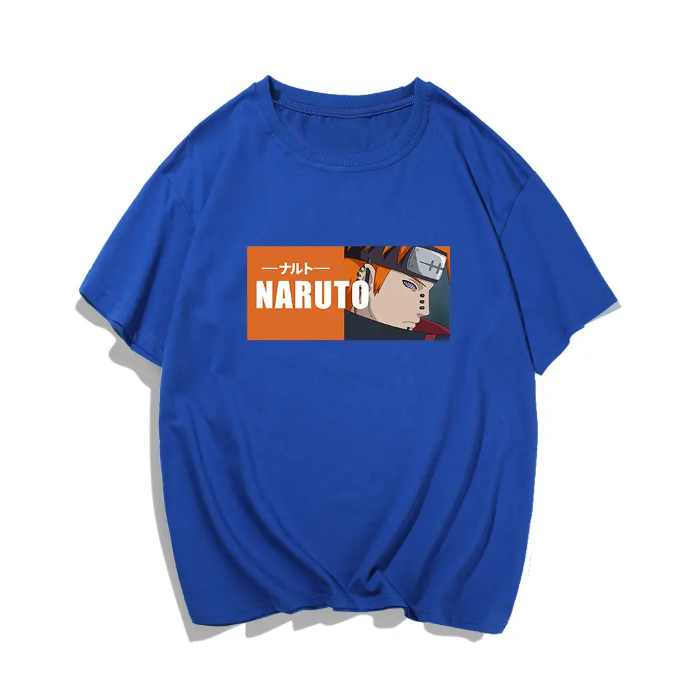 Naruto Anime Print Loose Fit T-Shirt Men Women Plus Size