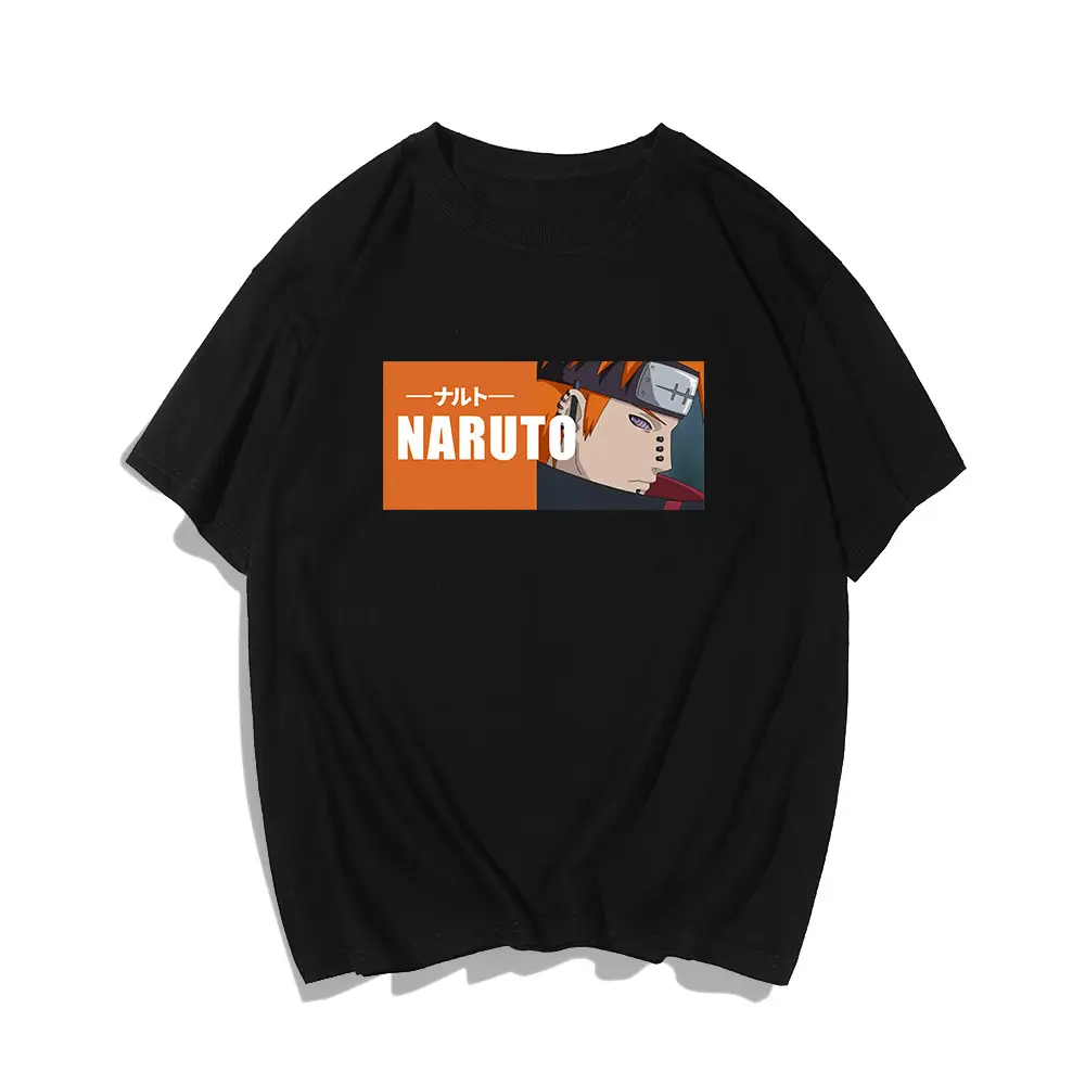 Naruto Anime Print Loose Fit T-Shirt Men Women Plus Size