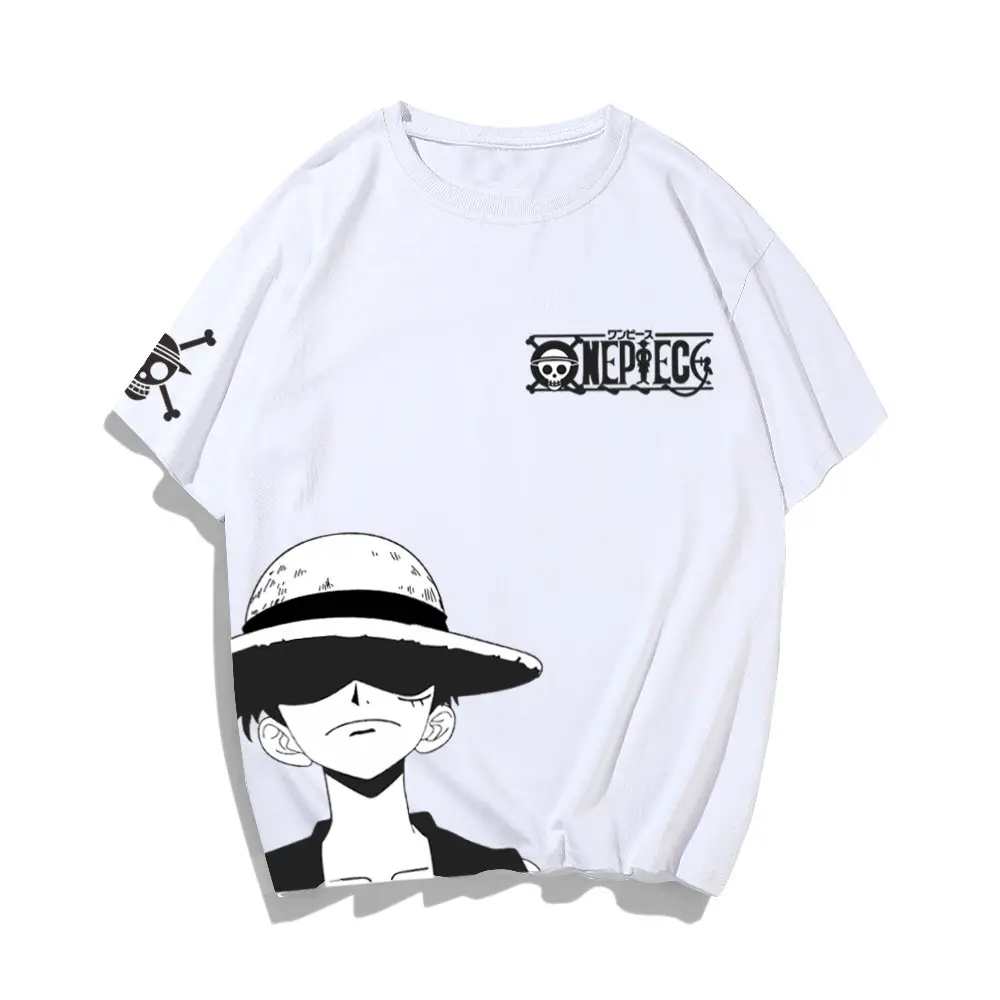 Luffy One Piece T-Shirt Pink Youth Casual