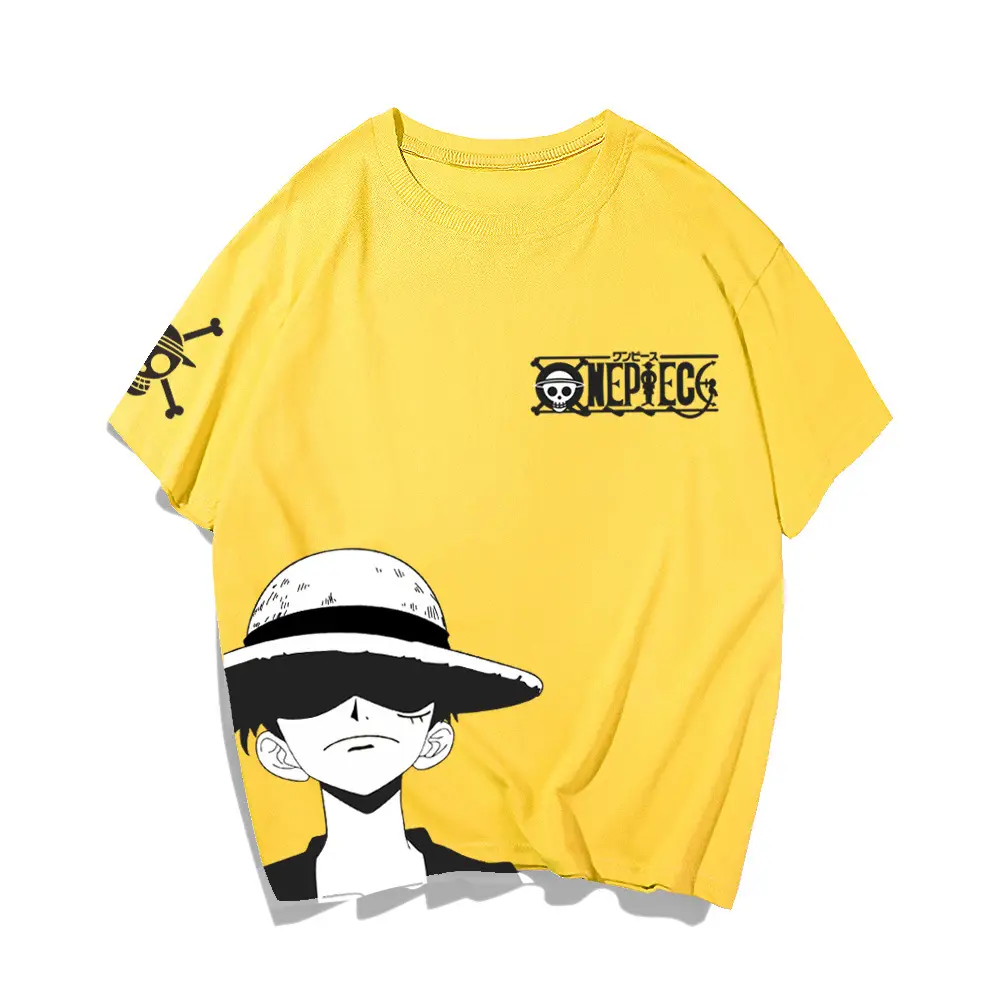 Luffy One Piece T-Shirt Pink Youth Casual