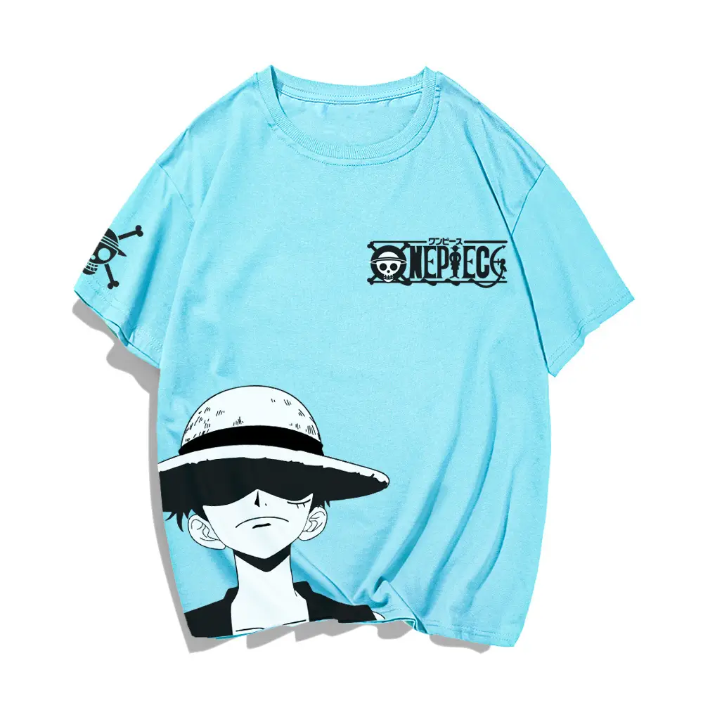Luffy One Piece T-Shirt Pink Youth Casual