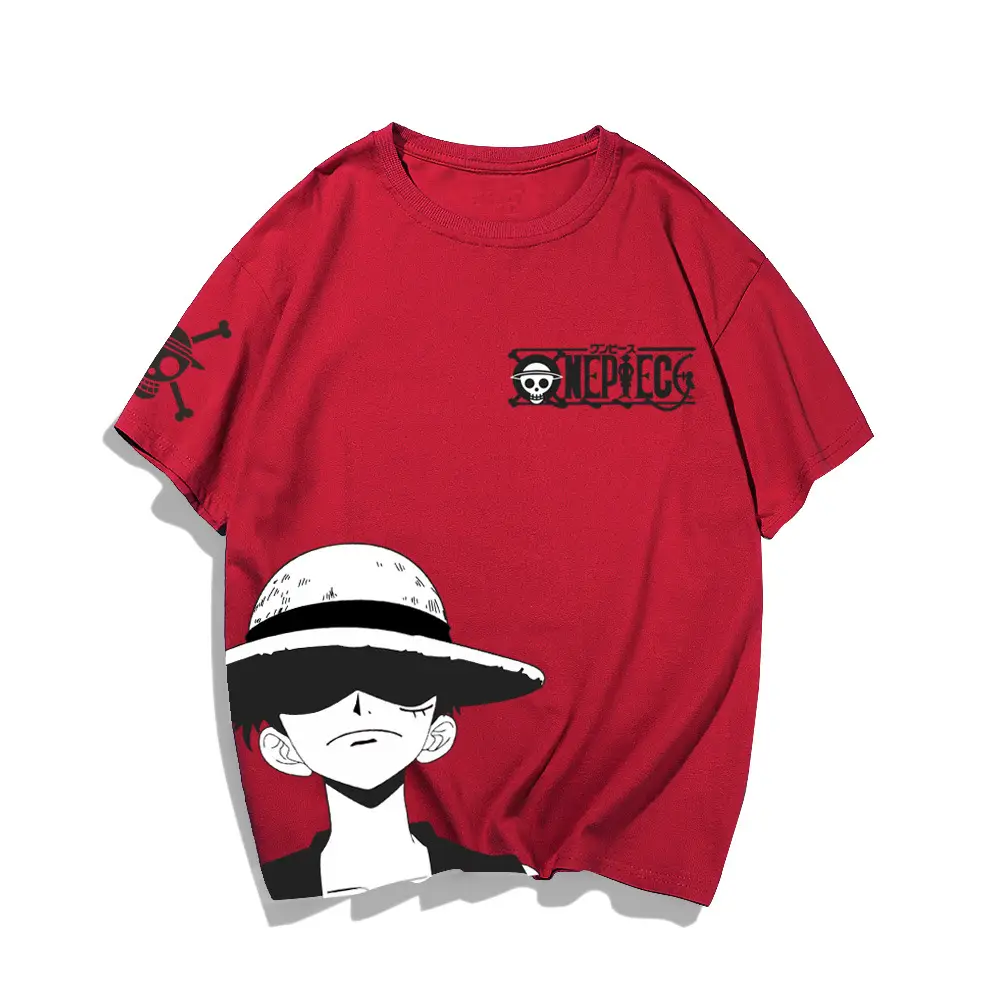 Luffy One Piece T-Shirt Pink Youth Casual