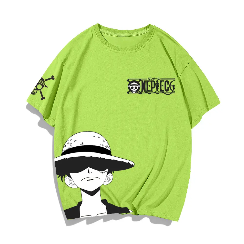Luffy One Piece T-Shirt Pink Youth Casual