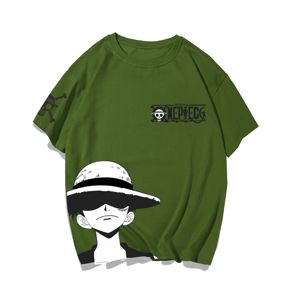 Luffy One Piece T-Shirt Pink Youth Casual