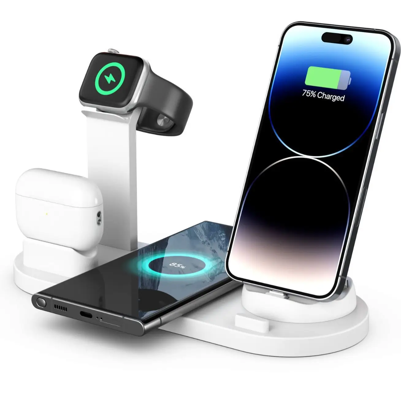15W Three-In-One Wireless Charger for Apple iPhone, Watch, Earphones - Image 4