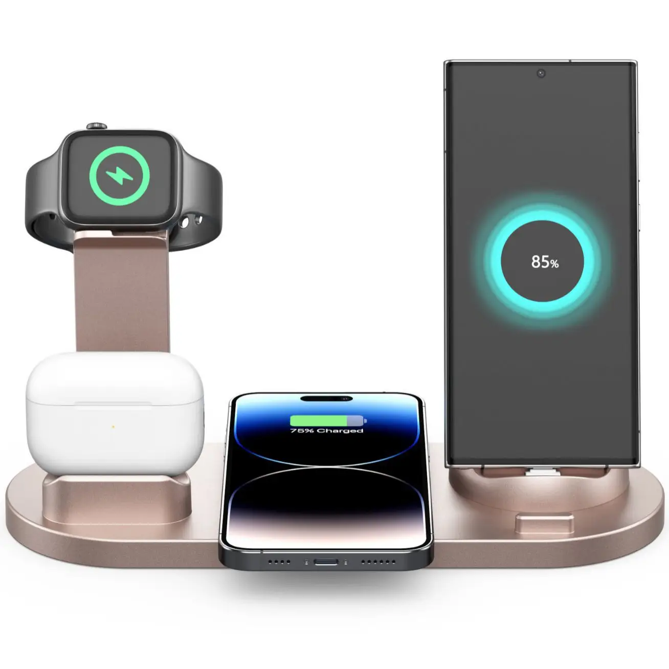 15W Three-In-One Wireless Charger for Apple iPhone, Watch, Earphones - Image 5
