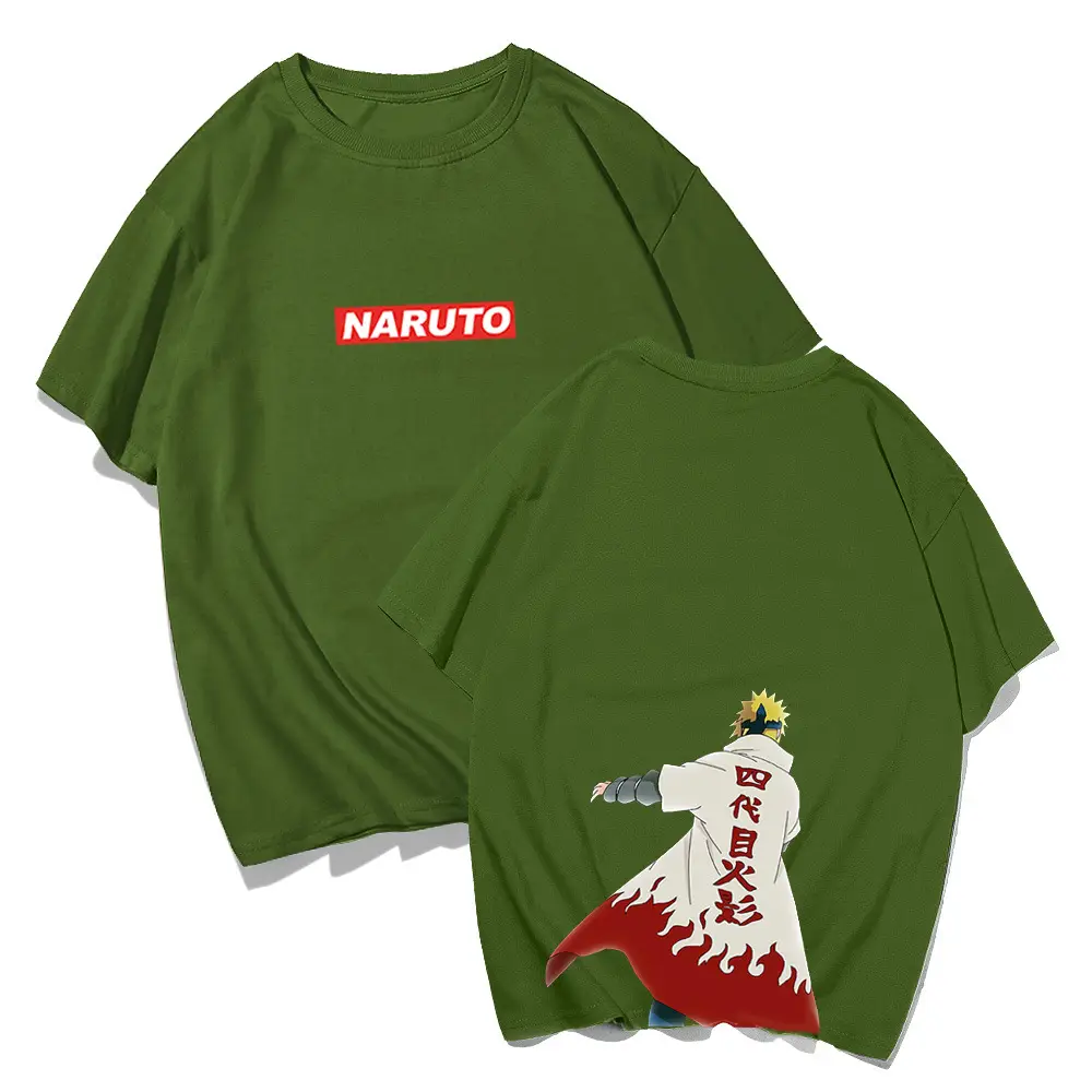 Naruto Graphic T-Shirt Set Green Men Summer Wear - Image 6