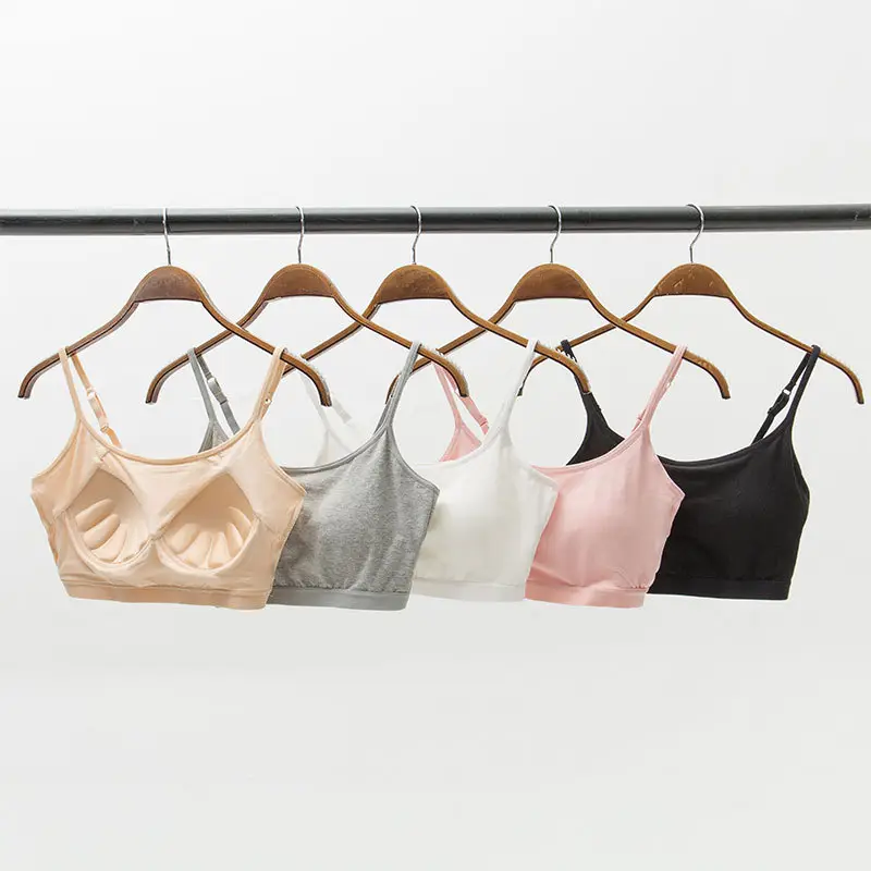 Light Blue Cotton Strap Bra for Women - Image 20