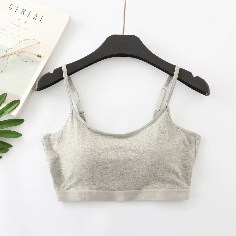 Light Blue Cotton Strap Bra for Women - Image 7