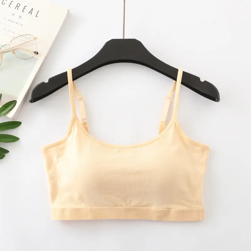 Light Blue Cotton Strap Bra for Women - Image 8