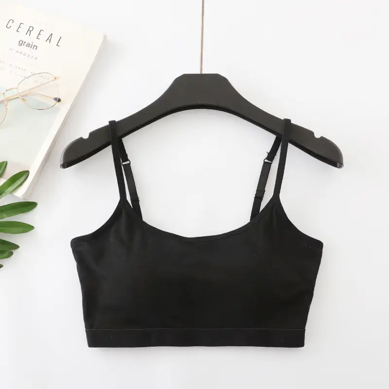 Light Blue Cotton Strap Bra for Women - Image 4