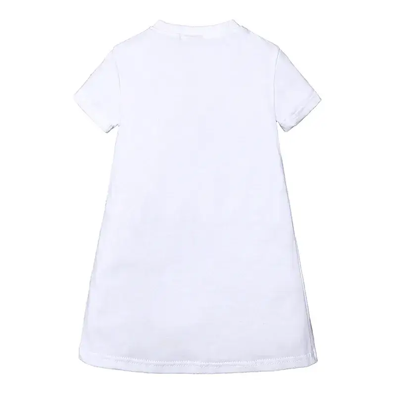 Girls Pink Letter Print Long T-Shirt Short Sleeve - Image 6