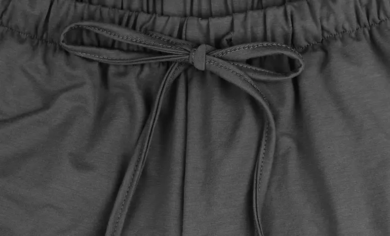 Lace-Up Nine Point Pants Low Waist Casual Beige — feature 11
