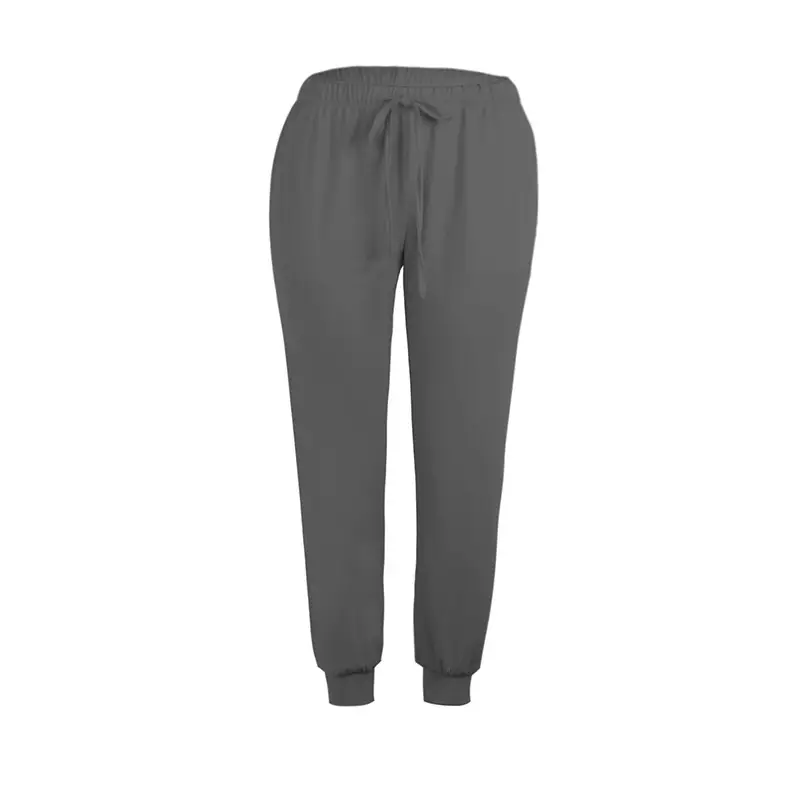 Lace-Up Nine Point Pants Low Waist Casual Beige — feature 17
