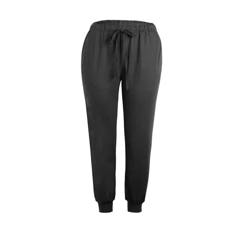 Lace-Up Nine Point Pants Low Waist Casual Beige — feature 7