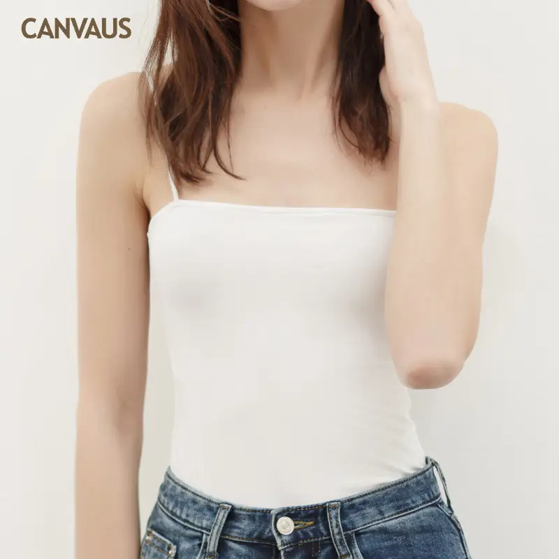 Black Collar Strap Vest Top for Women Slim Fit - Image 13